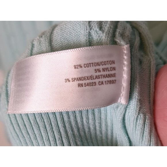 Old Navy V‎ Neck Cable Knit Sweater Womens XXL Mint Green Academia Spring EUC - Picture 6 of 10